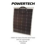 Powertech ZM9158 100W 12V Semi Flexible Solar Panel User manual
