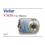 Vivitar Vivicam 3650 Camera User Guide