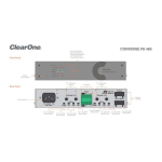 Clearone CONVERGE PA 460 Quick Start Guide