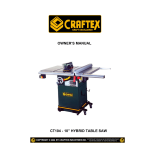 Craftex CT016N BANDSAW16" 1 1/2HP 1PH 220V Owner Manual