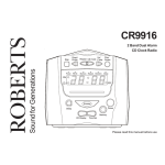 Roberts Radio CR9916 User's Manual