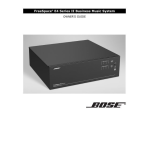Bose FREESPACE E4 Owner's Guide