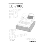 Casio CE-7000 Cash Register Bedienungsanleitung