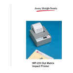 Avery Weigh-Tronix WP-233 User`s manual