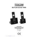 Esscom BUTLER E2100 TWIN User guide