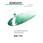 Rosenlew RW770A Ohjekirja
