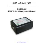 Audon Electronics US-101-485 Operation Manual