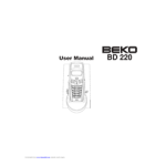 Beko BD 220 User manual