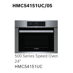 Bosch HMC54151UC/05 Speed Oven Installation Instruction