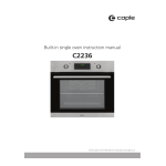 Caple C2236 Oven Instruction manual