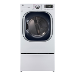 LG Electronics DLGX4371K 7.4 cu. ft. Front Load Stackable Gas Dryer with TurboSteam, and Pedestal Compatible in PrintProof Black Stainless Steel manual