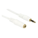 DeLOCK 83763 Stereo Jack Extension Cable 3.5 mm 3 pin male &gt; female 0.5 m white Datenblatt