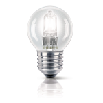 Philips EcoClassic Lustre lamp Halogen lustre bulb 872790086300000 Datasheet