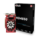 CLUB3D HD 4850, 512MB, GDDR3 Datasheet