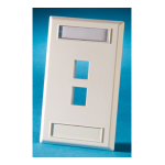 Ortronics KSFP2-88 SINGLE GANG KEYSTONE FACEPLATE, 2 PORT, CLOUD WHITE Specifications