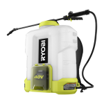 RYOBI RY40301BTLVNM 40V 4 GALLON BACKPACK CHEMICAL SPRAYER Repair Sheet