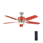 Home Decorators Collection Raymont 52 in. Integrated LED Indoor Brushed Nickel and Red Ceiling Fan installation Guide