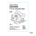 Craftsman 17217180 Saw Owner's Manual