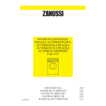 ZANUSSI FAE625 Ръководство за употреба