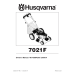 Husqvarna 67521 HV Lawn Mower Operator`s manual