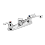 Moen 8780 Commercial 2-Handle Low-Arc Kitchen Faucet in Chrome Instrukcja obsługi