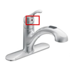 Moen 87666CSD Torrance Chrome one-handle low arc pullout kitchen faucet Exploded Parts View