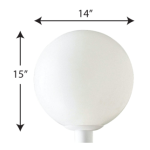 Progress Lighting P5478-60 Globe 10-1/4 in. 1-Light Outdoor Post Lantern Specification