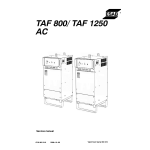 ESAB TAE 800 / TAE 1250 Manuale utente