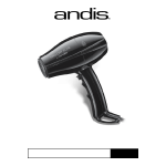 Andis AC-6 Pro Dry Elite 1875W Tourmaline Ionic Hair Dryer Use & Care Guide