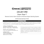 CrimeStopper CS-2011RS.II Operation Instructions