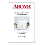 Aroma ARC-840 Rice Cooker Instruction manual