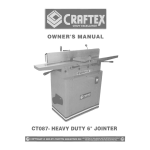 Craftex CT024N DRILL PRESS 8" 1/3HP Owner`s manual