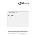 Bauknecht GSI 5964 IN Instruction for Use