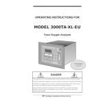 Teledyne 3000TA-XLEU Trace oxygen analyzer Instruction manual