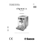 Saeco HD8851/01 Energica Kaffeevollautomat Anv&auml;ndarmanual