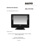 Sanyo AVL-2610 CRT Television User Manual