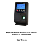 BC Time Recorder operating and programming inst Specifications