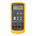 Fluke 717 Pressure Calibrator Instruction