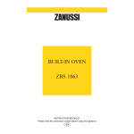 ZANUSSI ZBS963X Instruction Booklet