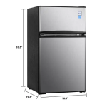Avanti RA31B1B 18-1/2 in. 3.1 cu. ft. Top Mount Freezer Compact Refrigerator Instruction manual