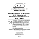 AEM 30-6060 Series 2 Plug &amp; Play EMS Instructions
