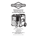 Briggs & Stratton Portable Generator 030208-2 User manual