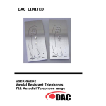 DAC Limited 711 Series Instruction manual