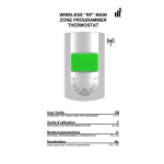 Radson 51023 - MAIN ZONE PROGRAMMER THERMOSTAT Owner Manual