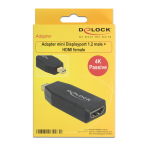DeLOCK 65583 Adapter mini DisplayPort 1.2 male > HDMI female 4K Passive black Dátový hárok