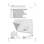 Medisana HP 625 Comfort Heating Pad Instruction manual