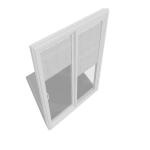 JELD-WEN LOWOLJWPREMTR6068RH Blinds Between The Glass White Vinyl Right-Hand Double Door Sliding Patio Door Use and Care Guide