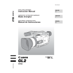 Canon GL2 Camcorder Instruction manual