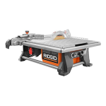 RIDGID 6.5 Amp Corded 7 in. Table Top Wet Tile Saw Operator&rsquo;s manual