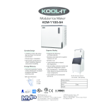 Kool-It KCM-1100-AH Ice Machine Owner's Manual